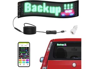 0197988814306 - Mophorn - vevor Programmierbares LED-Schild P5 Vollfarb-LED-Scrolling-Panel DIY-Anzeigetafel Bluetooth-App-Steuerung Text Muster GIFs