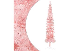 8720287000761 - Vidaxl - Künstlicher Halb-WeihnachtsbaumKunstbaum mit Ständer Schlank Rosa 240 cm