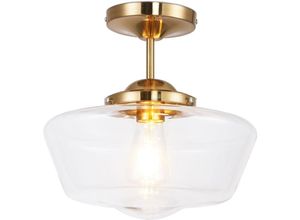 5056667051294 - Privatefloor - Deckenlampe - Vintage-Stil Pendelleuchte - Suki Transparent - Glas Metall - Transparent