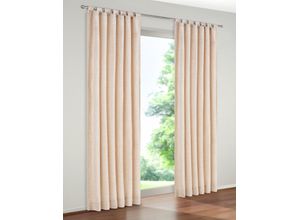 4004567094812 - Vorhang WIRTH Tromsö Gardinen Gr 225 cm Schlaufen 132 cm beige (natur) Schlaufen Gardine