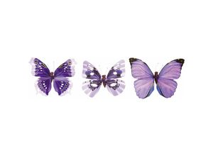 7610877444369 - Glorex Schmetterling violett 8cm mit Clip Farbe violett Bastelpapier