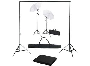 8720286027783 - vidaXL Fotostudio-Set mit Hintergrund Leuchten und Schirmen