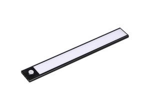 3800157689700 - LED-Barlampe für Kleiderschrank usb wiederaufladbar 15 w mit Türsensor Möbelleuchte schwarze Farbe 4000 k sku 2959 - Schwarz - V-tac