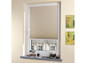 4016318031687 - Plissee Klemmfix-Thermo-Plissee Plissees Gr 130 cm zweiseitig verschiebbar 75 cm beige (ecru) Plissees ohne Bohren