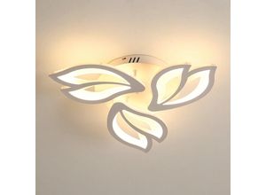 0723496641112 - Goeco - led Deckenleuchte 45W Modernes Design Warmweiß 3000K Kreative Blumenform Deckenlampe Für Wohnzimmer Schlafzimmer Esszimmer Büro Weiß