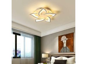 0723496191044 - Moderne dimmbare LED-Deckenleuchte mit Fernbedienung Deckenleuchte in Blumenform für Wohnzimmer Schlafzimmer Küche Flur Balkon Esszimmer weiß