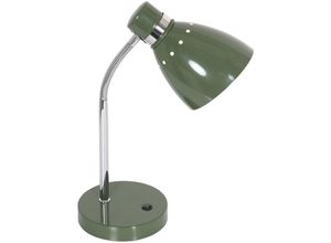 8712746161380 - Schreibtischleuchte Tischlampe Leseleuchte Spot verstellbar grün 1xE27 chrom