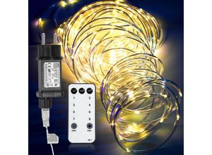 9460565086719 - TolleTour 10M LED Lichterschlauch LED Lichterkette 8 Modi IP65 Wasserdicht Lichtschlauch Außen Garten Party Weihnachten Deko Warmweiß - Warmweiß