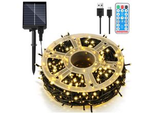 9360172281722 - SWANEW Solar Lichterkette Lichtschlauch LED Lichterkette LED Lichtervorhang Party Garten Innen Außen Deko Weihnachtsbeleuchtung 100M 1000LEDs Warmweiß