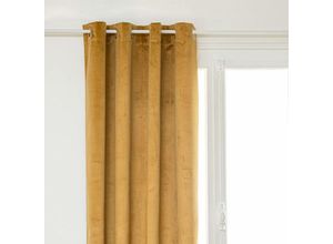 3560232587535 - Homemaison - Verdunkelnder Vorhang Théa ockergelb - 140x260 cm - Atmosphera créateur dintérieur