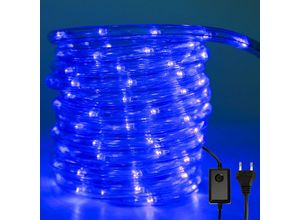 0726504479233 - Tolletour - led Lichterschlauch Lichtschlauch Lichterkette fuer Aussen und Innen mit 720 LEDs Weihnachtsbeleuchtung Weihnachten Deko Blau 30M - Blau