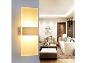9114681108410 - Swanew - Applique Murale Intérieur led Moderne Acrylique en Aluminium Up Down Eclairage Décoration Carré Lumière Blanc chaud 12W 9114681108410 - Swanew - Applique Murale Intérieur led Moderne Acrylique en Aluminium Up Down Eclairage Décoration Carré Lumière Blanc chaud 12W