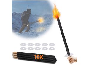 9383874903945 - Torches en Cire Torches de Jardin Torches en Cire Naturelle avec Poignée Extra Longue pour PâquesLot de 10 - Swanew