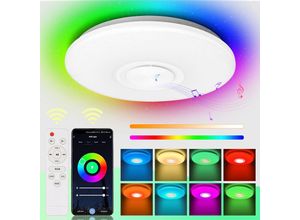 9441000403711 - Plafonnier Bluetooth Luminaire de plafond led 36W avec Bluetooth et changement de couleur musical - Swanew