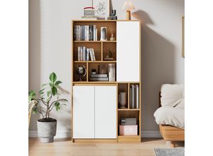 8451280159674 - Modernes Bücherregal mit 3 Türen und verstellbaren Regalen – 90 x 355 x 160 cm geräumiger Aufbewahrungsschrank für Zuhause und Büro Bücherregal in 8451280159674 - Modernes Bücherregal mit 3 Türen und verstellbaren Regalen – 90 x 355 x 160 cm geräumiger Aufbewahrungsschrank für Zuhause und Büro Bücherregal in