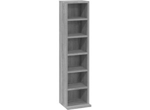 8720286931387 - CD-Regal Grau Sonoma 21x20x88 cm Holzwerkstoff vidaXL - Grau