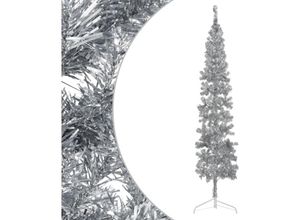 8720287001010 - Vidaxl - Künstlicher Halb-WeihnachtsbaumKunstbaum Ständer Schlank Silbern 240 cm