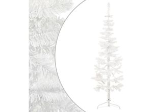 8720287000693 - Vidaxl - Künstlicher Halb-WeihnachtsbaumKunstbaum mit Ständer Schlank Weiß 180 cm