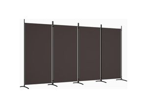 8720287196617 - Bonnevie - 4-tlg Paravent Raumteiler Braun 346x180 cm Stoff vidaXL 8720287196617 - Bonnevie - 4-tlg Paravent Raumteiler Braun 346x180 cm Stoff vidaXL