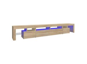 8720845649289 - Bonnevie - TV-SchrankTV-Möbel mit LED-Leuchten Sonoma-Eiche 260x365x40 cm vidaXL