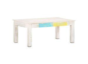 8720286068212 - Couchtische Kaffeetisch Weiß 110x60x45 cm Massivholz Mango vidaXL