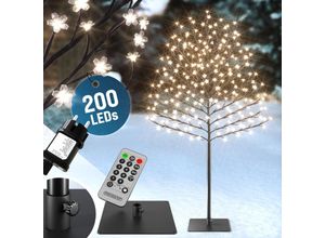 4250525316056 - Kirschblütenbaum led mit Fernbedienung Timer Dimmer Innen Außen Künstlich Groß Deko Weihnachten Weihnachtsdeko Leuchtbaum Lichterbaum M2 180cm - 200