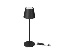 3800157685467 - V-tac - VT-7522 2W LED-Tischlampe Wireless Charging 3000K mit 4400mA Akku Berühren Sie Dimmen und Ein Aus schwarz Körper Wasserdicht IP54 - sku 7652