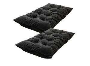 4022378172499 - Chillkissen 2er Pack ca 70 x 120 cm Schwarz