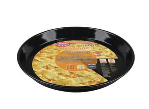 4044935015001 - - Dr Oetker Pizza- & Kuchenblech ø 32 cm Backblech für saftigen Kuchen & knusprige Pizza emaillierte Kuchenform Menge 1 Stück-1500