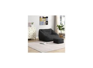 4058166276865 - HOME DELUXE Sitzsack mit Hocker COZY - Anthrazit 4058166276865 - HOME DELUXE Sitzsack mit Hocker COZY - Anthrazit