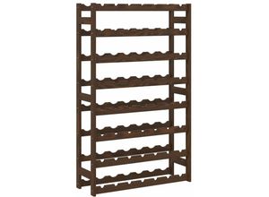 8721012193048 - Bonnevie - Weinregal für 56 Flaschen Braun Massivholz Kiefer vidaXL216052