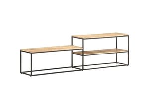 8720286105122 - TV-SchrankTV-Möbel 180x30x50 cm Raues Mangoholz vidaXL