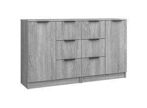 8720287122548 - 2 Stk SideboardsKommode Grau Sonoma 60x30x70 cm Holzwerkstoff vidaXL