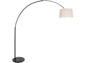 8712746106633 - - Stehleuchte Bogenlampe Standlampe Wohnzimmerlampe Leinen Schwarz Grau h 200 cm 8712746106633 - - Stehleuchte Bogenlampe Standlampe Wohnzimmerlampe Leinen Schwarz Grau h 200 cm