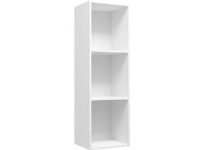 8719883672960 - Bonnevie - Bücherregal TV-Schrank Weiß 36x30x114 cm Holzwerkstoff vidaXL195268