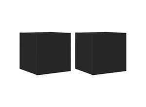 8720286353295 - Bonnevie - TV-Wandschränke 2 Stk TV-Schrank Schwarz 305x30x30 cm vidaXL