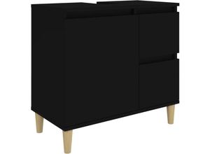 8720845738471 - Bonnevie - Badschrank Schwarz 65x33x60 cm Holzwerkstoff vidaXL37540