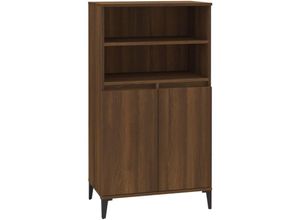 8720287225713 - Vidaxl - HighboardKommode Braun Eichen-Optik 60x36x110 cm Holzwerkstoff 8720287225713 - Vidaxl - HighboardKommode Braun Eichen-Optik 60x36x110 cm Holzwerkstoff