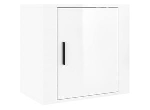 8720287222729 - Bonnevie - Wand-NachttischBeistelltisch Hochglanz-Weiß 50x30x47 cm vidaXL