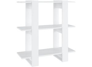 8720286842812 - Bonnevie - Bücherregal RaumteilerBücherschrank Weiß 80x30x87 cm vidaXL