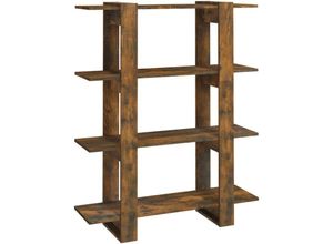 8720286843949 - Bonnevie - Bücherregal RaumteilerBücherschrank Räuchereiche 100×30×1235 cm vidaXL