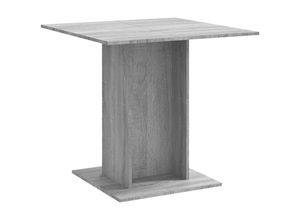 8720845673819 - Bonnevie - EsstischEsszimmertisch Grau Sonoma 80x80x75 cm Holzwerkstoff vidaXL