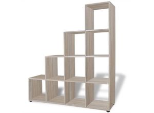 8718475954798 - Treppenregal Bücherregal，Standregal 142 cm Eiche vidaXL