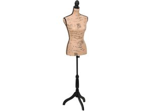 8718475857587 - Bonnevie - Damenbüste Schneiderpuppe Büste Torso Angezogen Mannequin Jute vidaXL925794