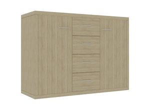 8719883786360 - Bonnevie - SideboardKommode Sonoma-Eiche 88x30x65 cm Holzwerkstoff vidaXL