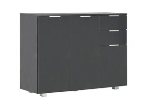 8719883592596 - Sideboard，Kommode Hochglanz-Schwarz 107x35x805 cm vidaXL