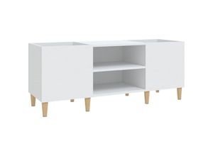 8720845878313 - Bonnevie - KommodePlattenschrank Weiß 121x38x48 cm Holzwerkstoff vidaXL