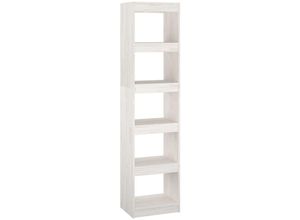 8720286608494 - Bonnevie - Bücherregal RaumteilerBücherschrank Weiß 40x30x1675 cm Massivholz Kiefer vidaXL