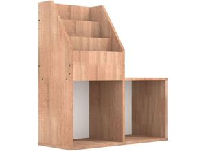 8720286698396 - Bonnevie - Kinder-BücherregalStandregal Sonoma-Eiche 71x30x785 cm Holzwerkstoff vidaXL