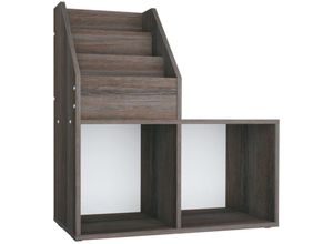 8720286698402 - Bonnevie - Kinder-BücherregalStandregal Grau Sonoma-Eiche 71x30x785cm Holzwerkstoff vidaXL